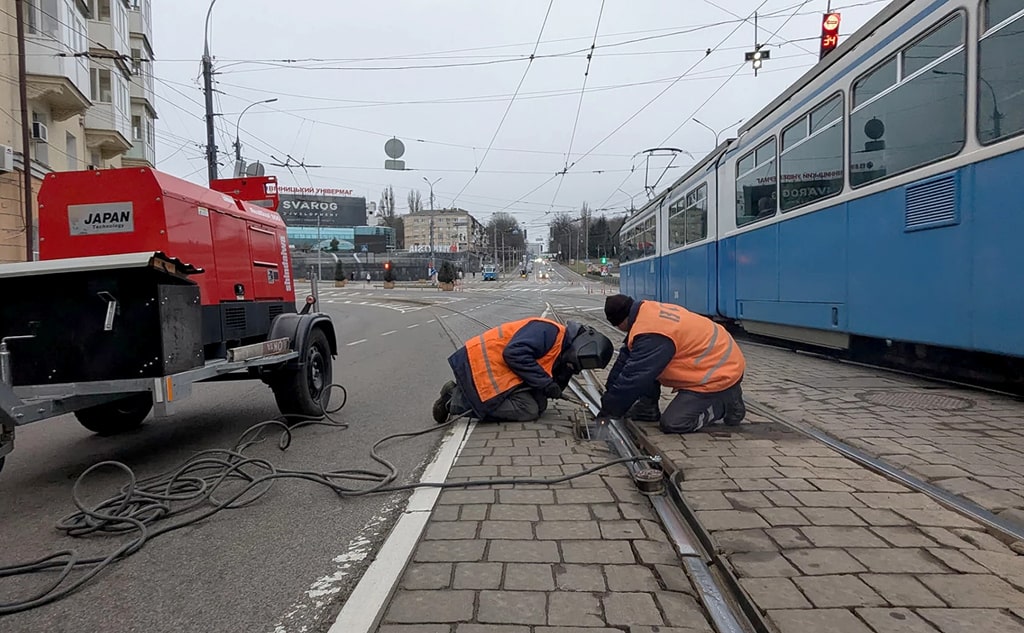 Ремонт трамвайних колій у Вінниці